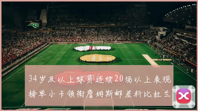 34岁及以上球员连续20场以上表现榜单小卡领衔詹姆斯邮差科比杜兰特上榜